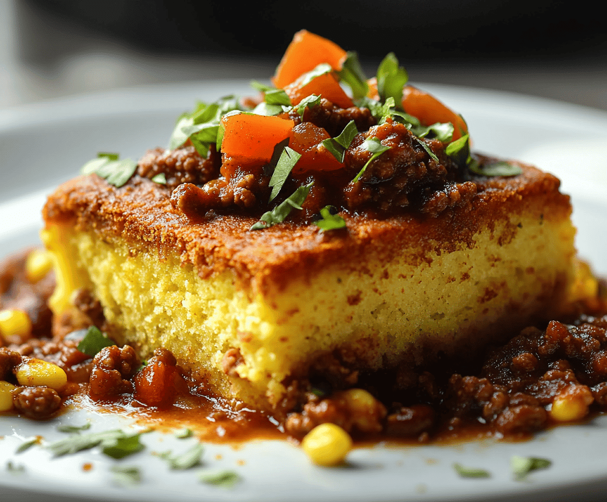 Try this cornbread in chili casserole for a comforting one-pan meal. Cornbread in chili recipe the whole family loves—start now!