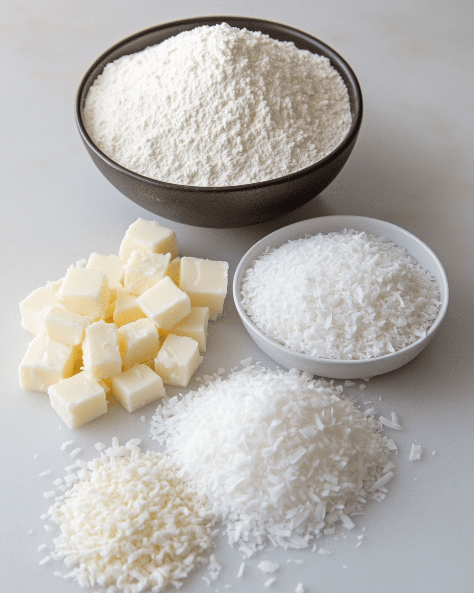 Fluffy & Moist Coconut Cake ingredients