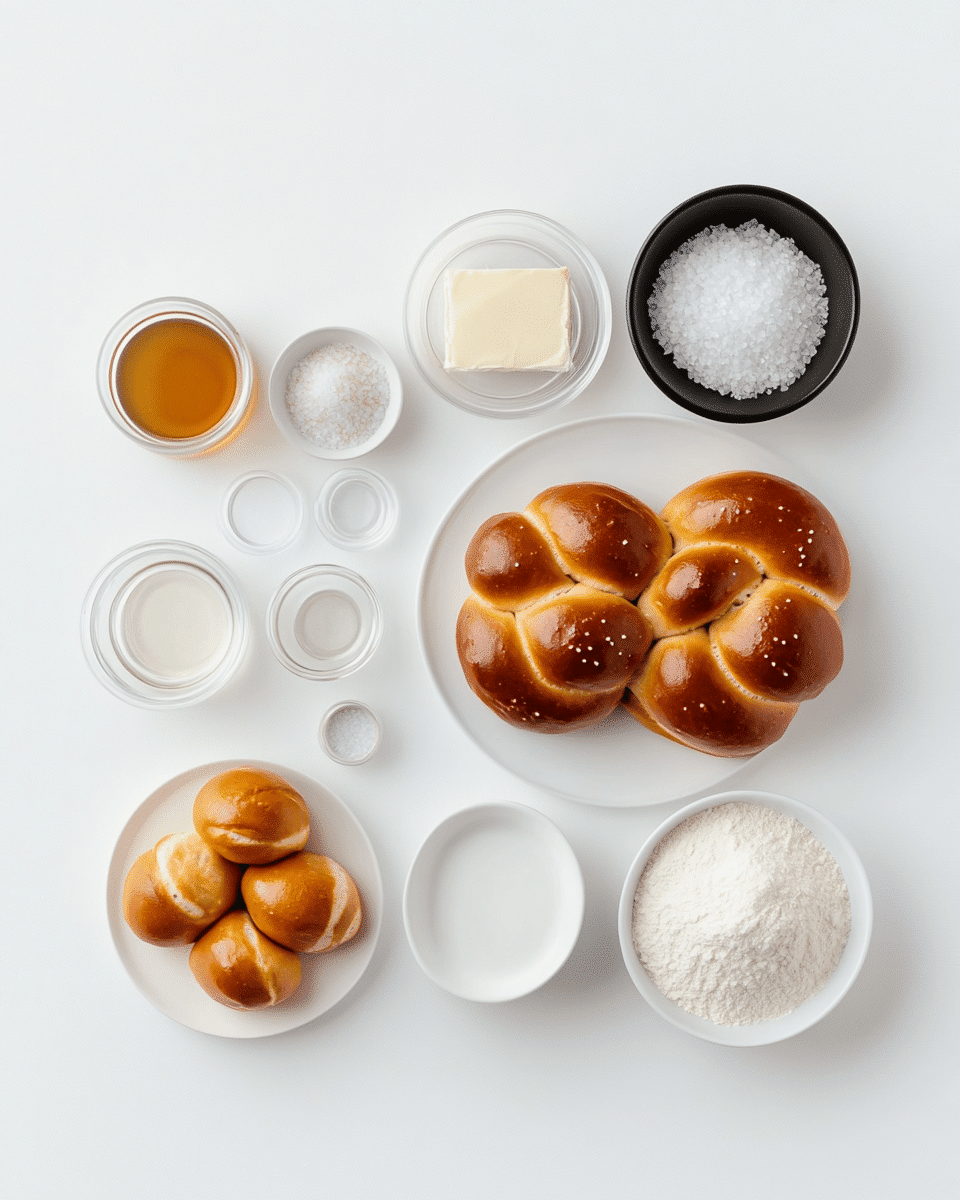 Pretzel buns ingredients