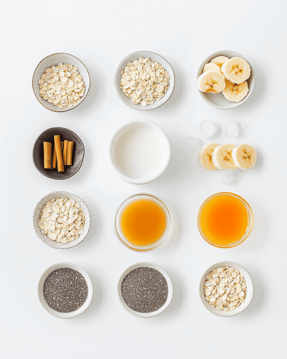 Ingredientes para Batido Energético con Plátano