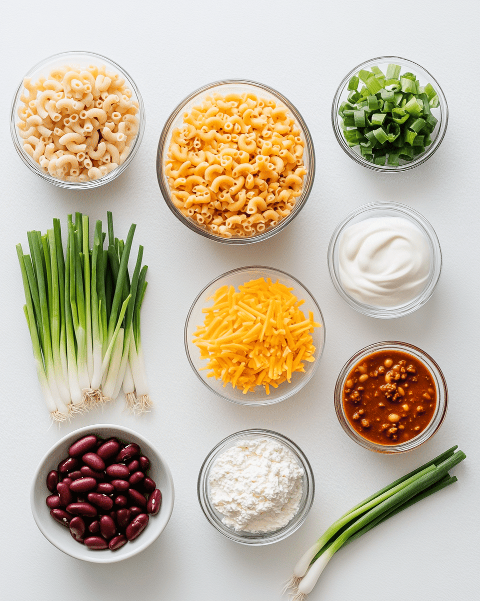 Dorm Room Chili Mac ingredients