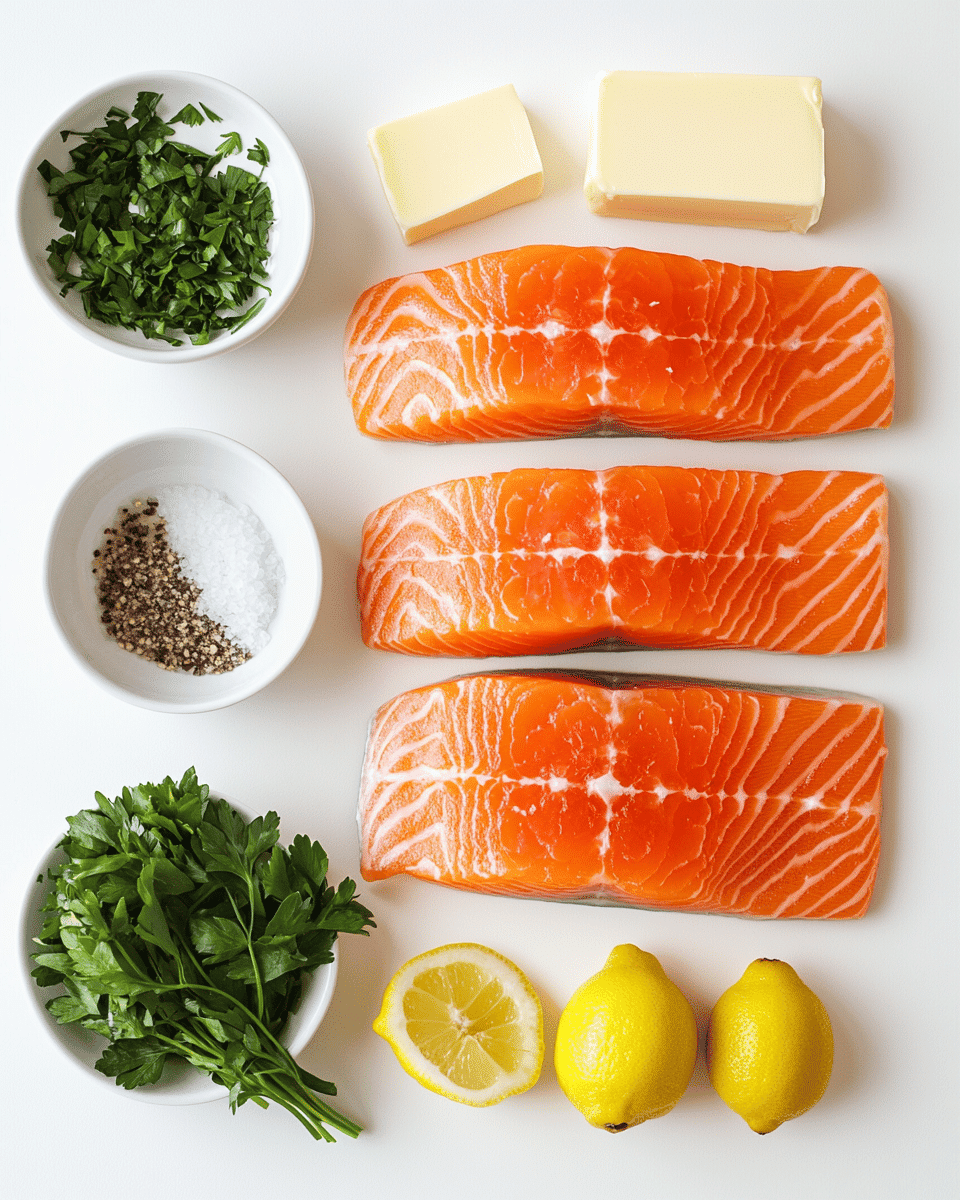 Garlic Butter Pan-Seared Salmon ingredients