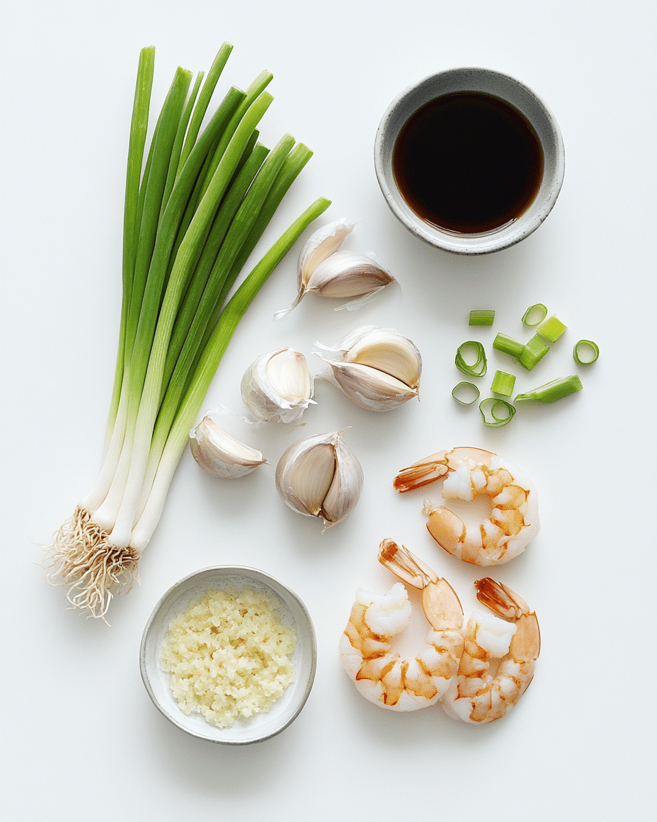 Honey Garlic Shrimp ingredients