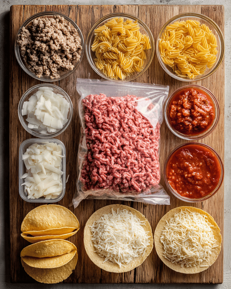 3 Ingredient Ground Beef Recipes ingredients