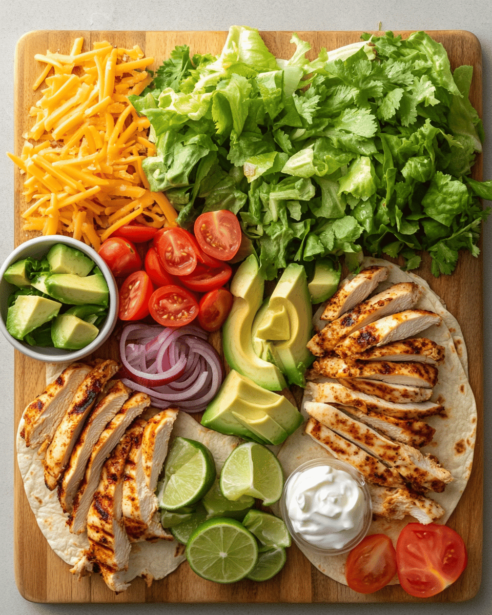 Spicy Honey Lime Chicken Wraps ingredients