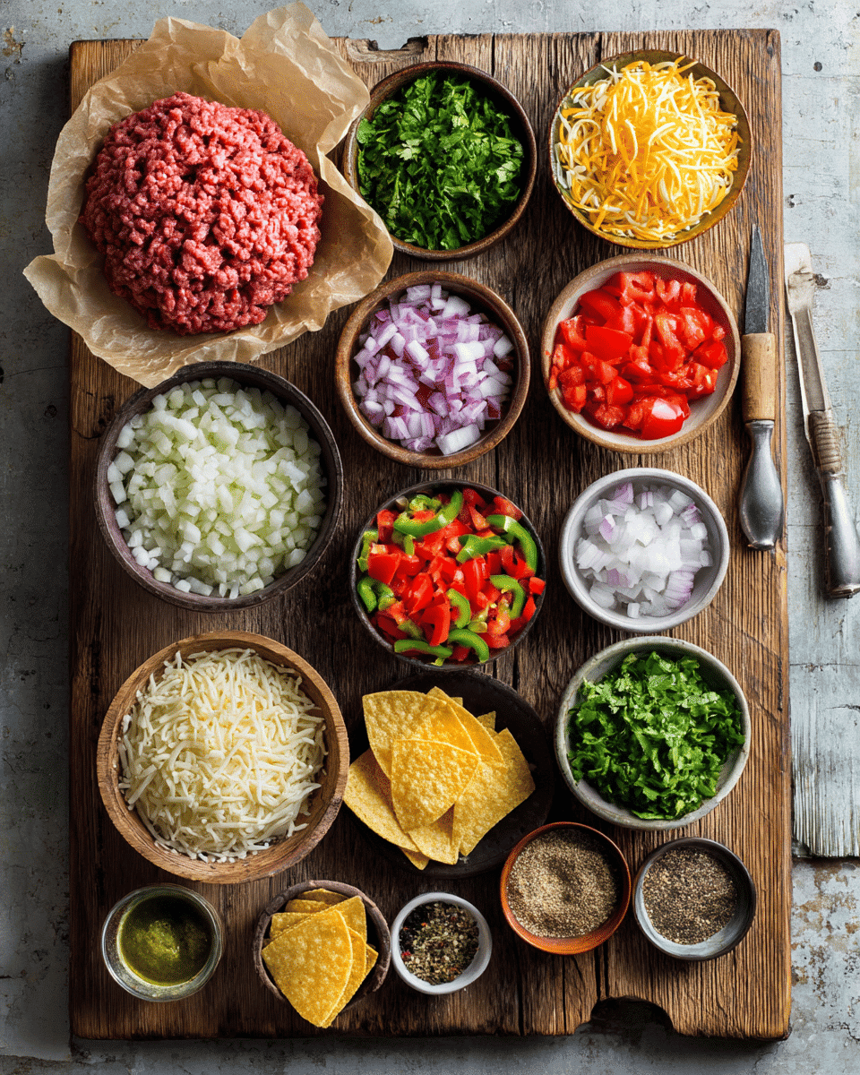 Ground beef dinner ingredients