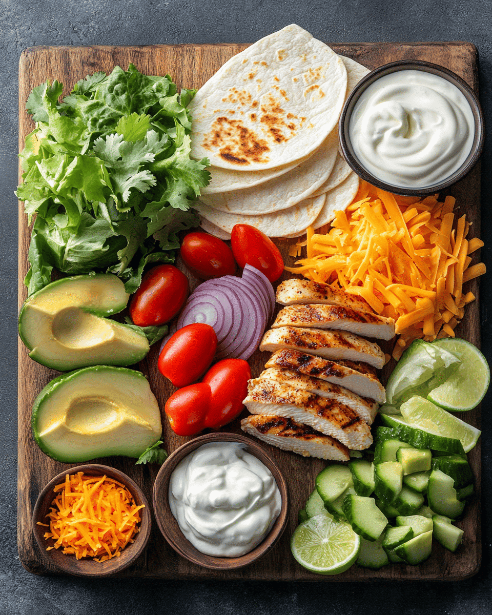 Grilled chicken wrap recipe ingredients