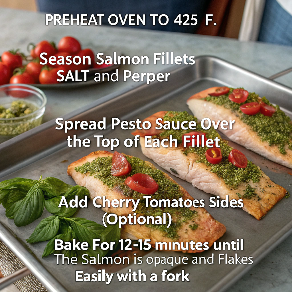 Baked Salmon with Pesto How to Make