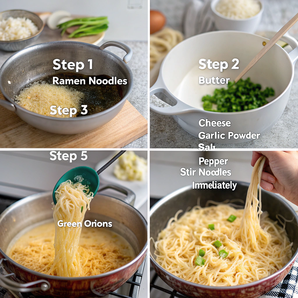 Cheesy Ramen Noodles How to Make