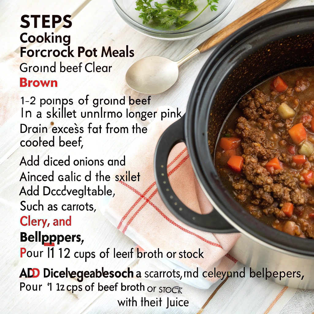 Classic Ground Beef and Potato Slow Cooker Stew How to Make