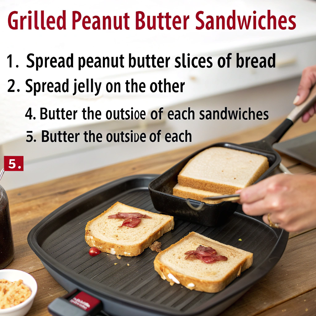 How to Make Grilled Peanut Butter and Jelly Sandwich