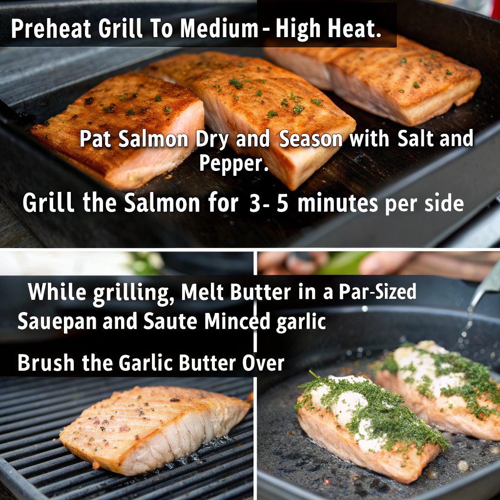 Grilled Salmon with Garlic Butter How to Make