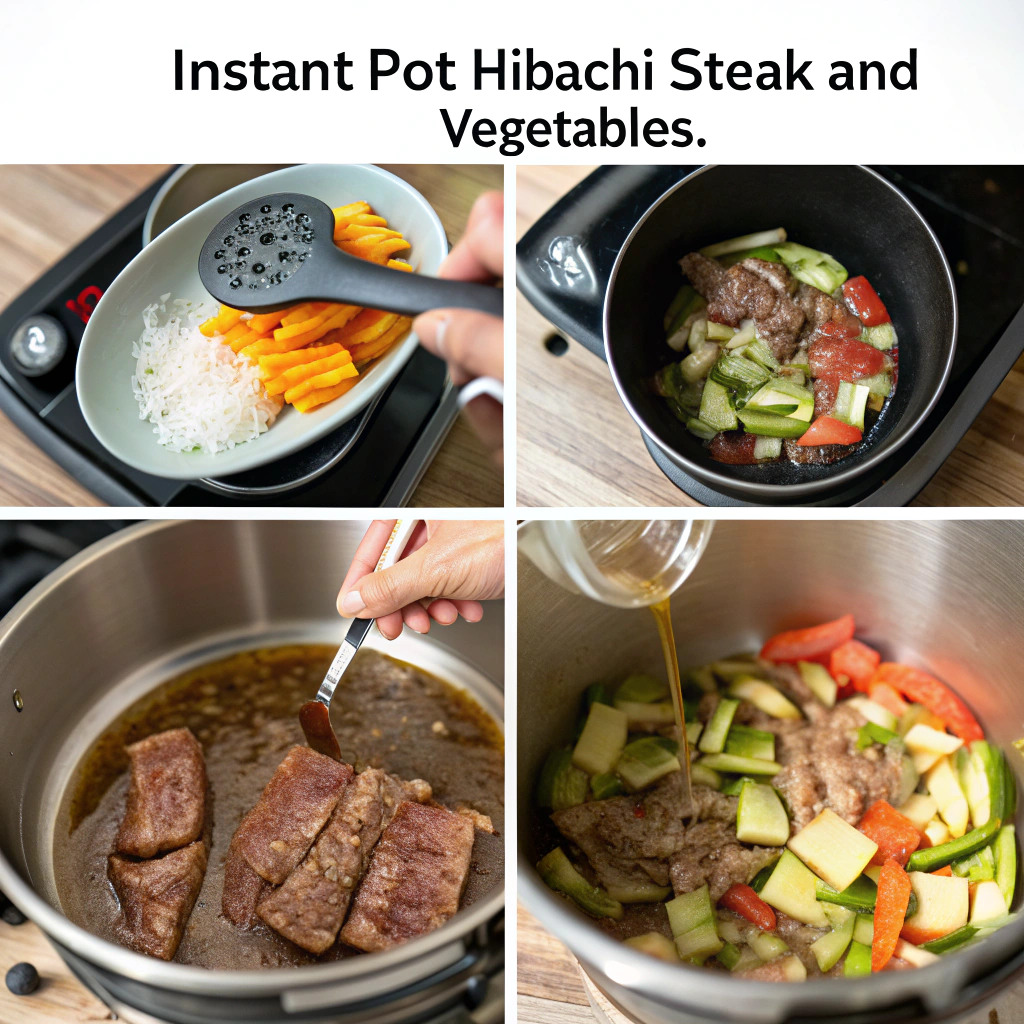 Instant Pot Hibachi Steak and Vegetables How to Make