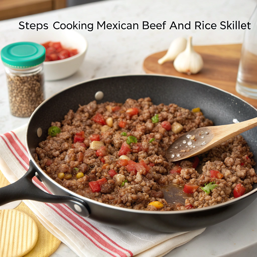 Mexican Beef and Rice Skillet How to Make 