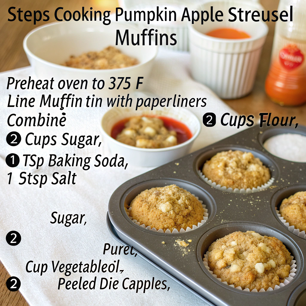 Pumpkin Apple Streusel Muffins How to Make