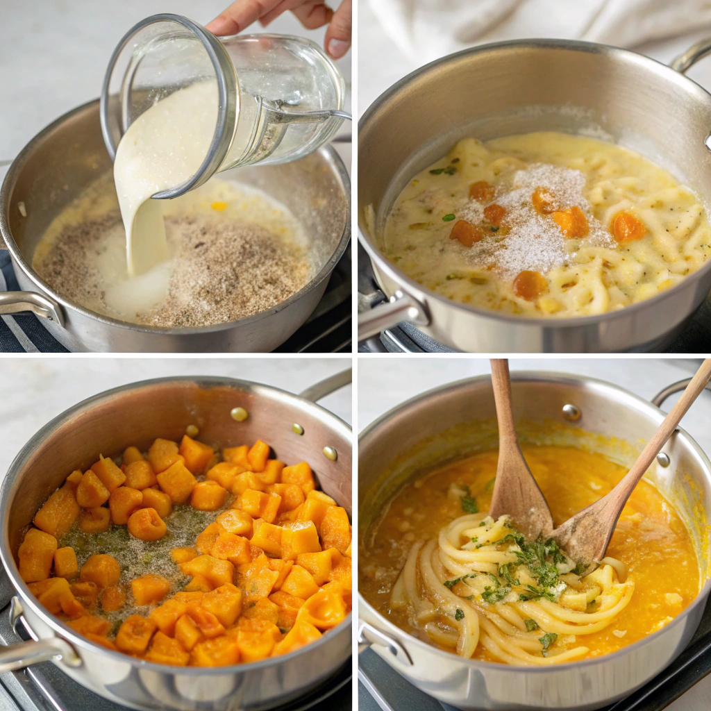 Pumpkin Pasta with Cream Sauce How to Make