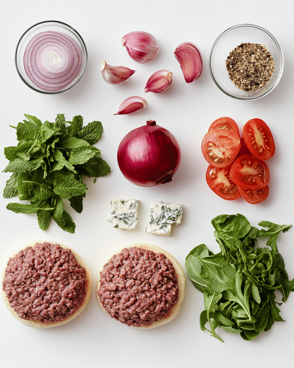 Lamb burgers ingredients