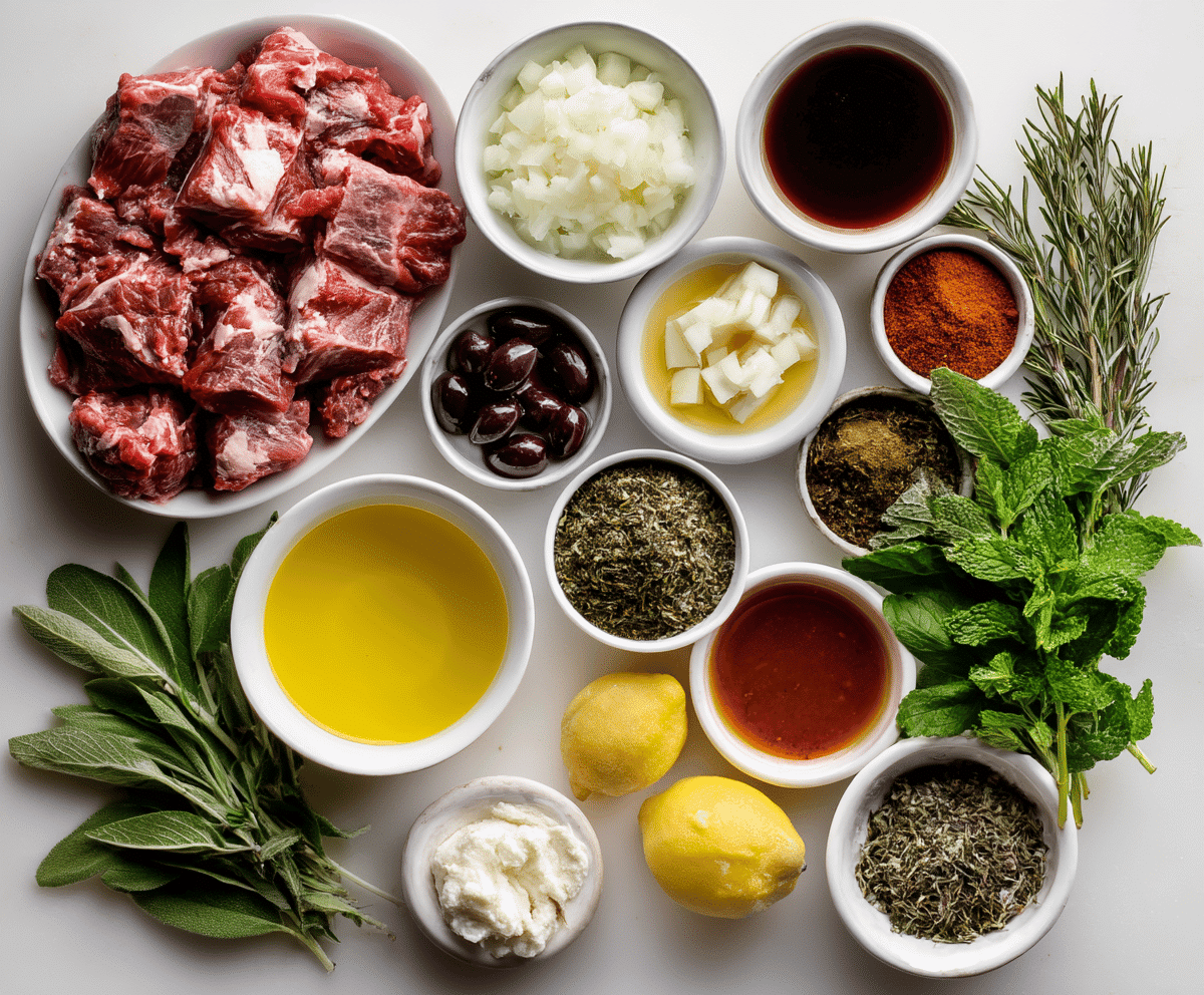 Mediterranean lamb ingredients