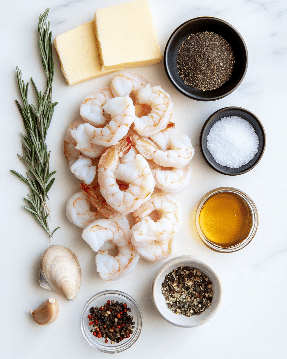 New Orleans-Style Barbecue Shrimp ingredients