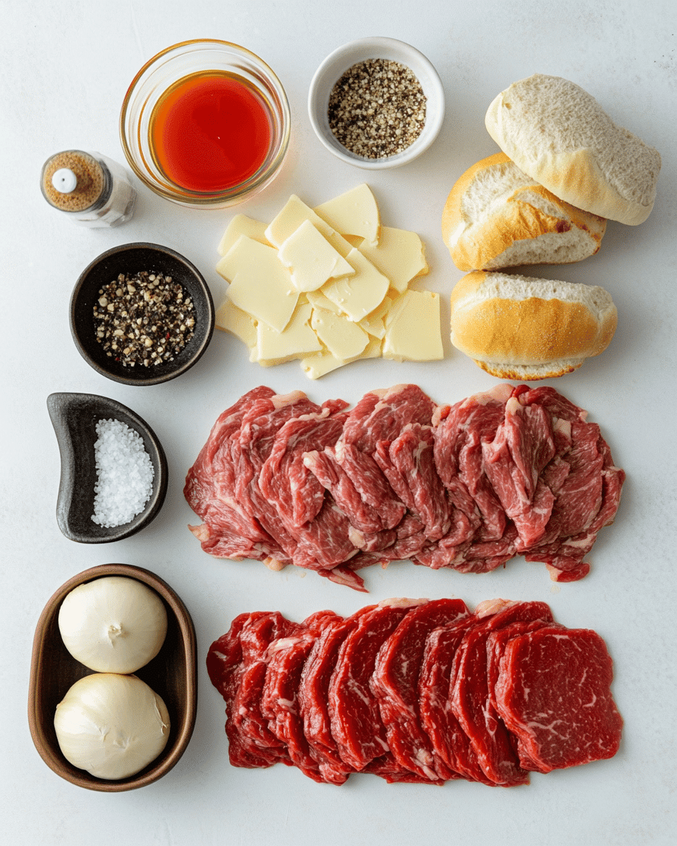 Philly Steak Sandwich ingredients