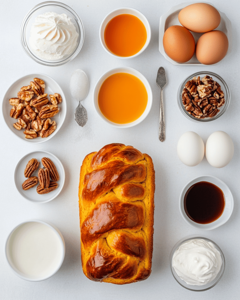 Pumpkin Caramel Bread Pudding ingredients