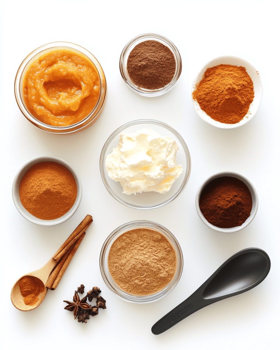 Pumpkin Fluff Dip ingredients