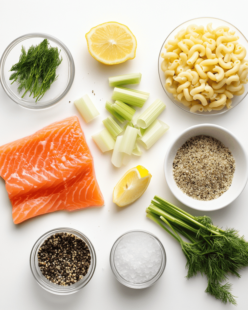 Salmon Macaroni Salad ingredients