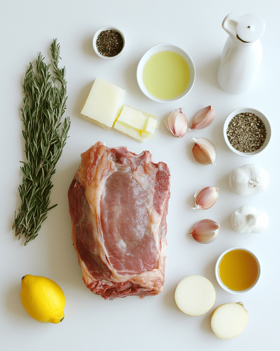 Slow Roast Lamb ingredients