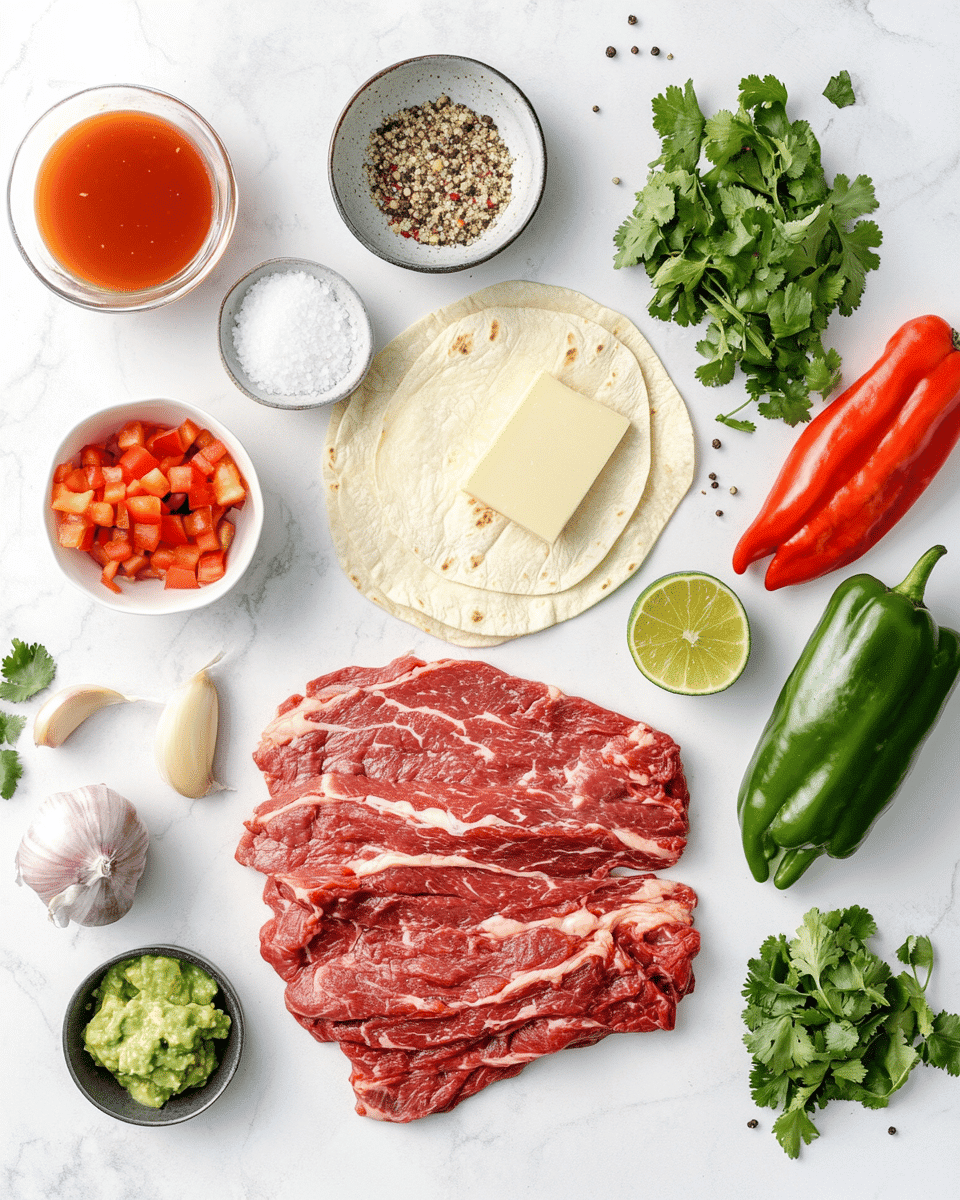 Steak Quesadilla ingredients