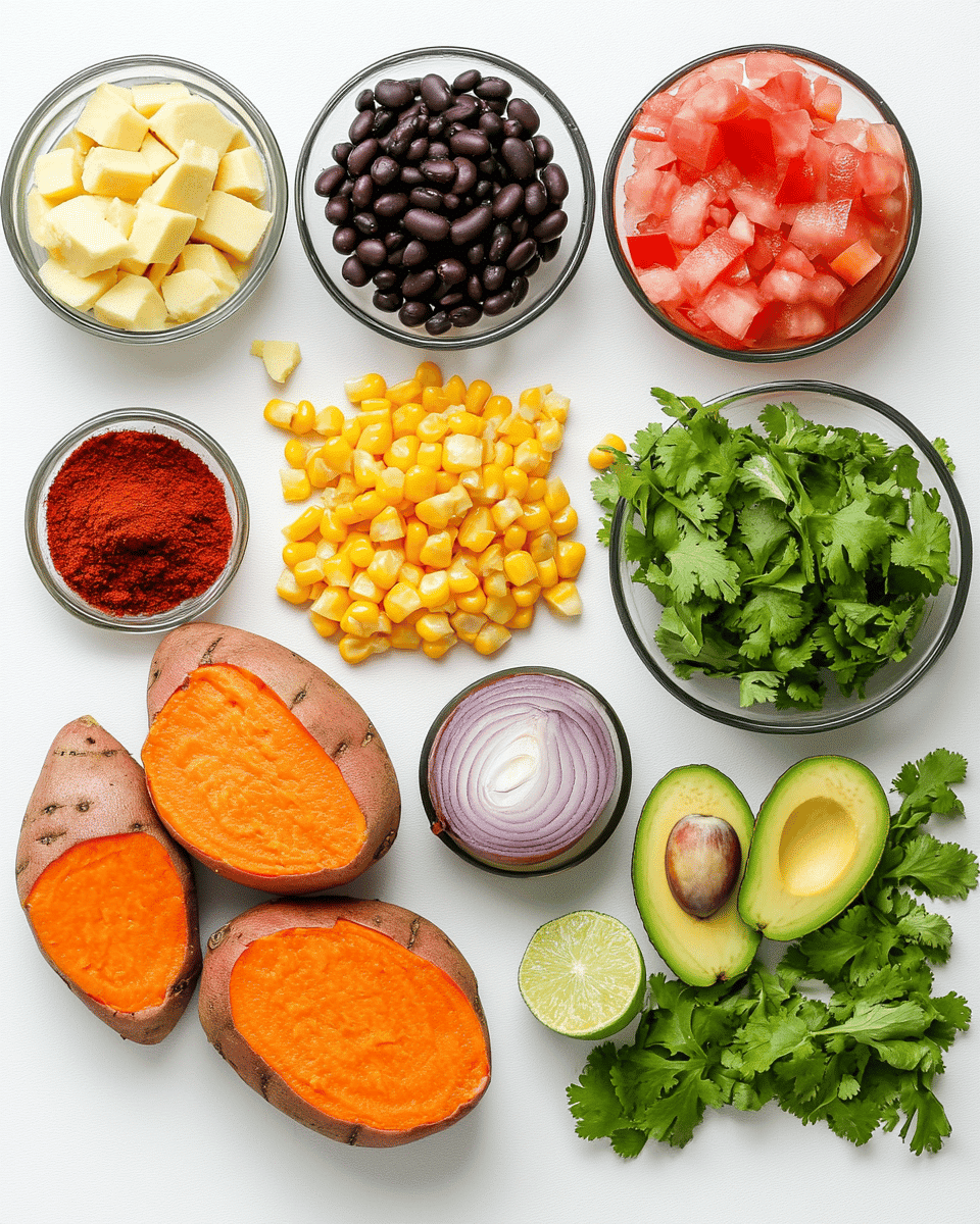 Sweet Potato and Black Bean Casserole ingredients