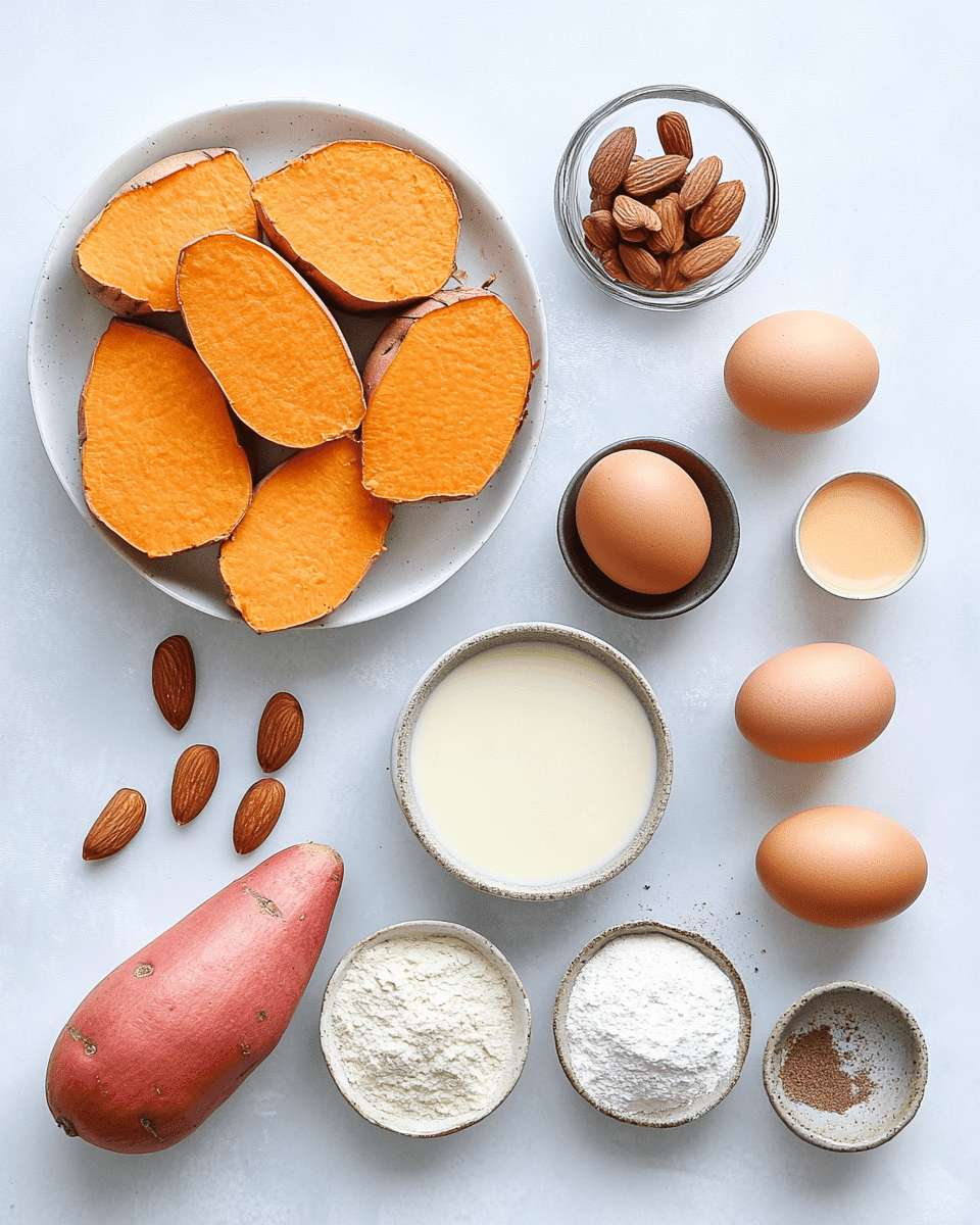 Sweet Potato Bread ingredients