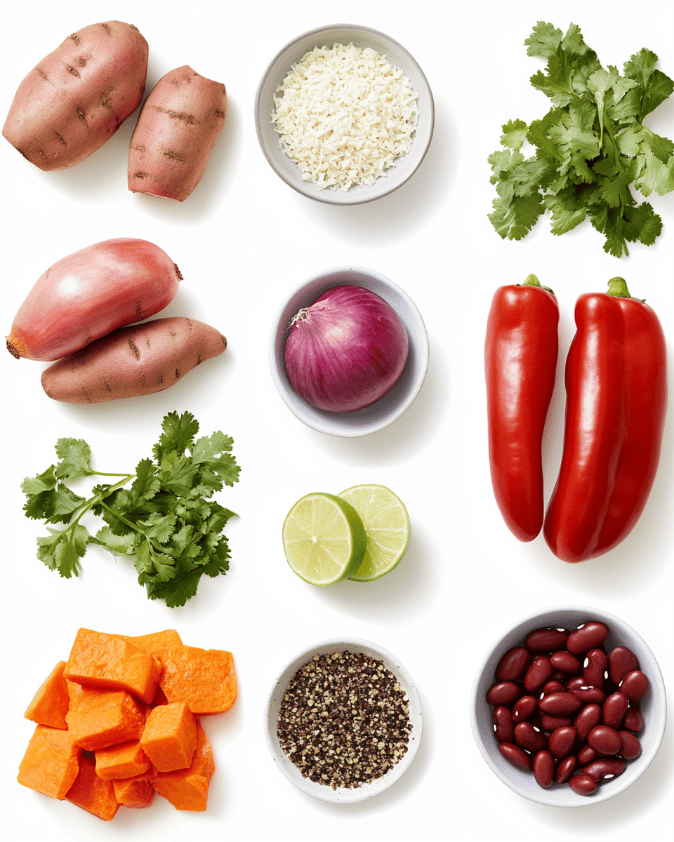 Sweet potato chili ingredients