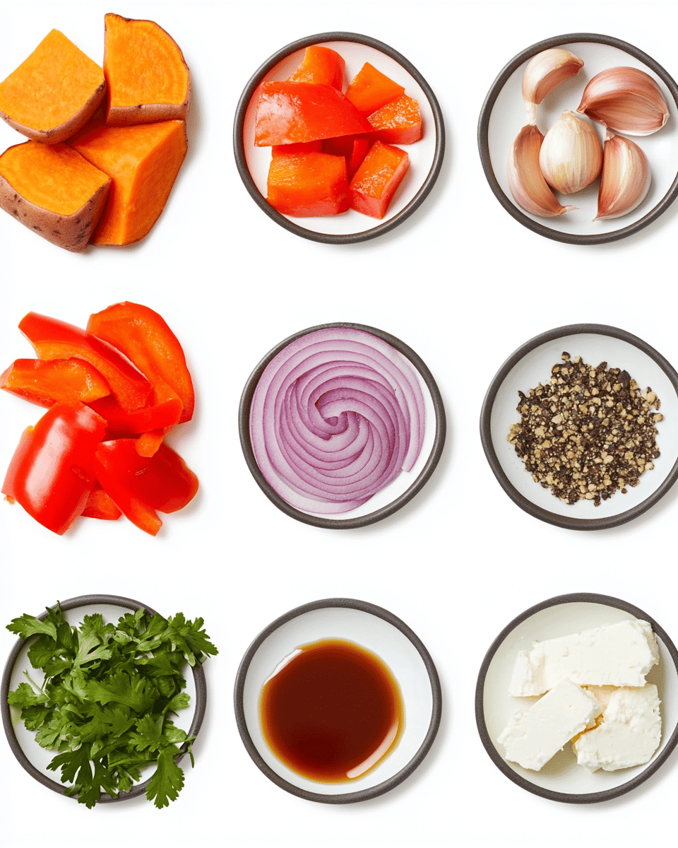 Sweet Potato Salad ingredients