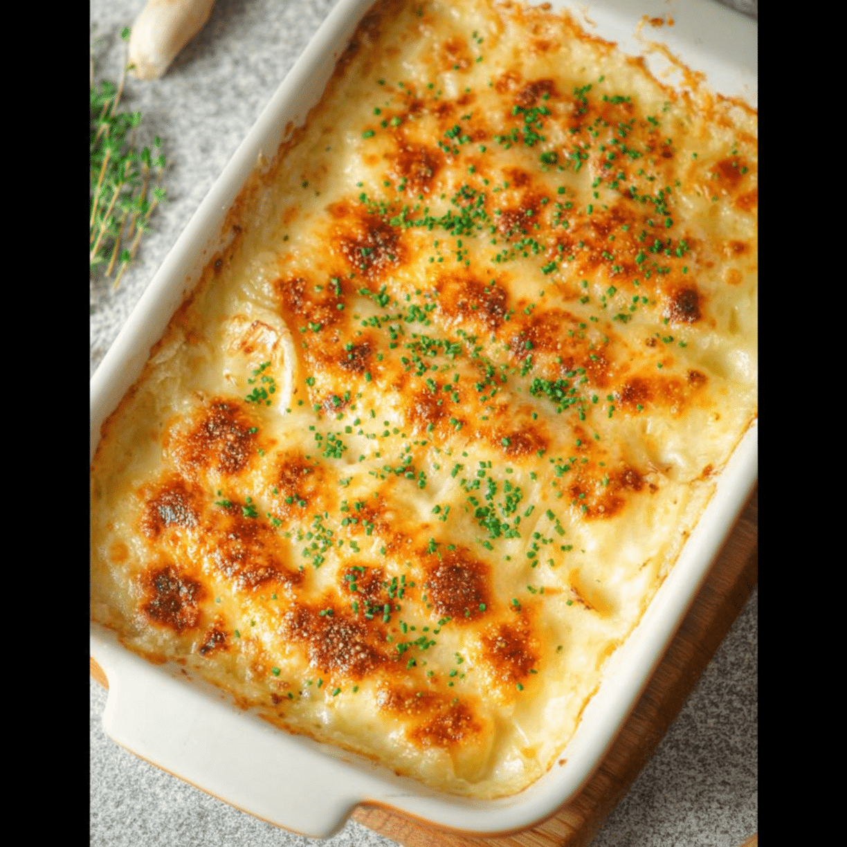 Roasted Garlic Au Gratin Potatoes