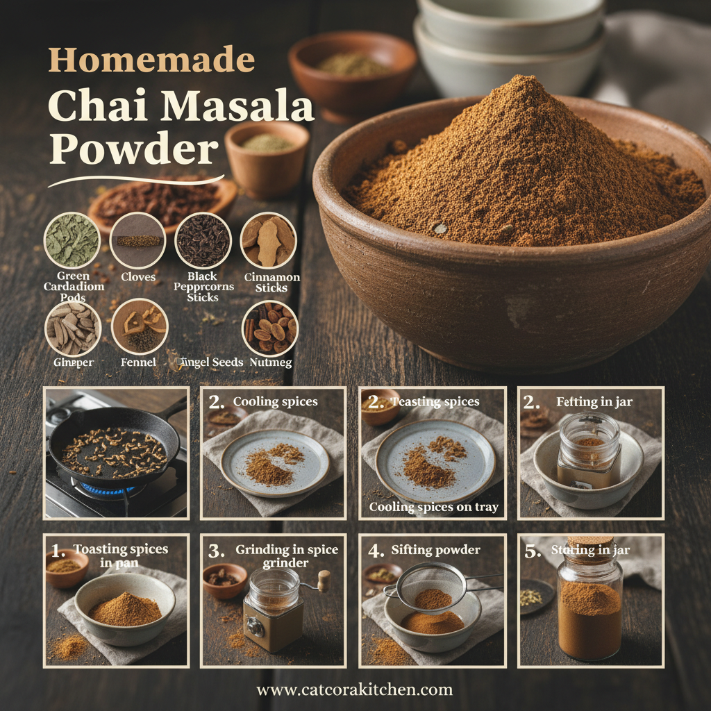 card recipe ingredients and instructions Chai Masala Powder