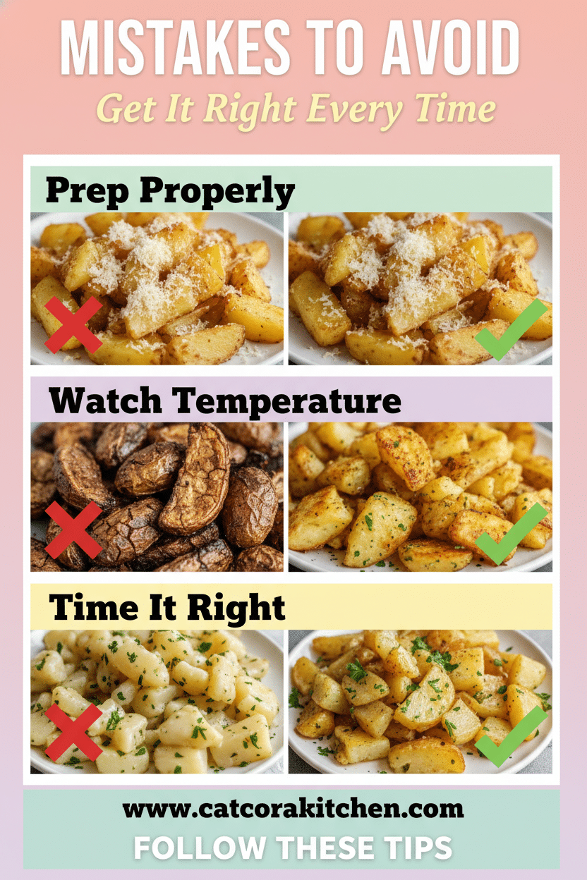 Crispy Parmesan Potatoes common mistakes