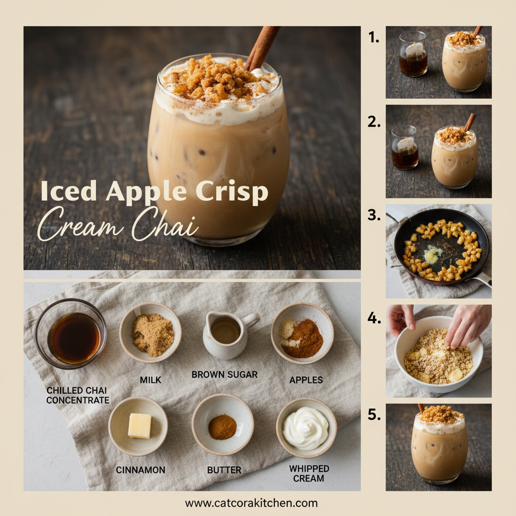 card recipe ingredients and instructions Iced Apple Crisp Cream Chai