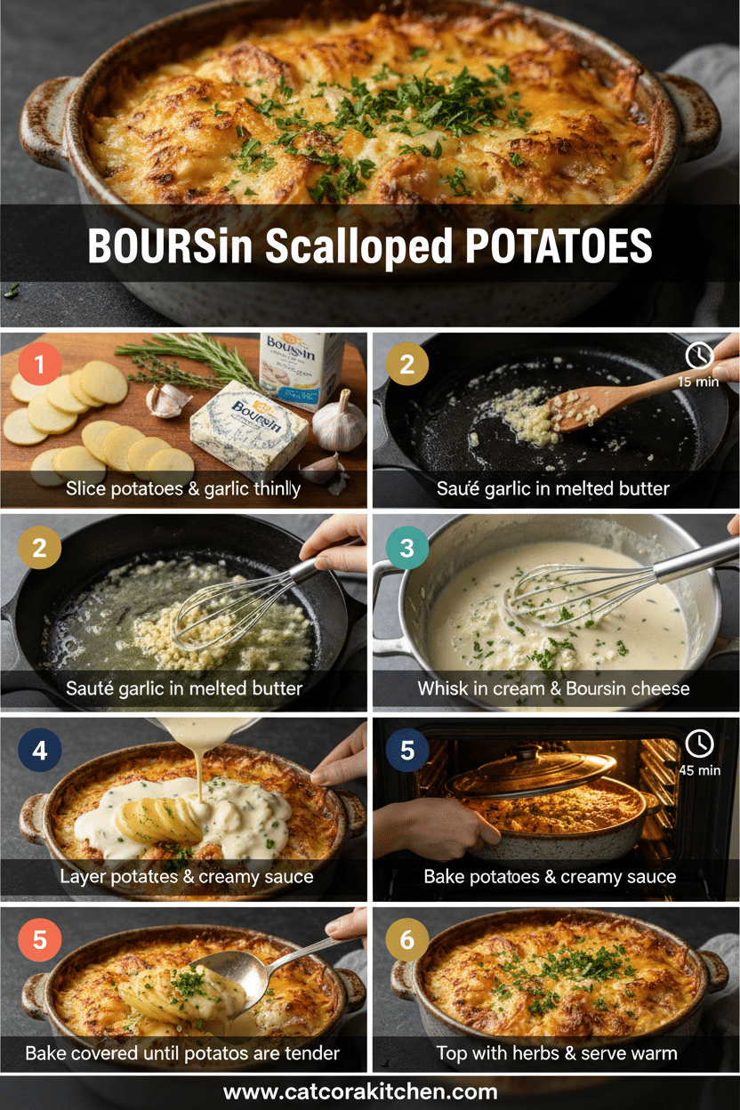 Boursin scalloped potatoes How to Make
