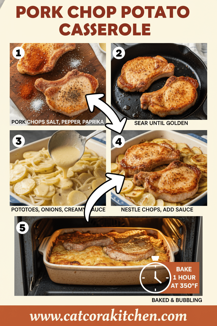 How to make pork chop potato casserole