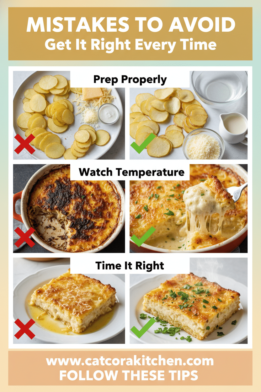 Au Gratin Potatoes common mistakes