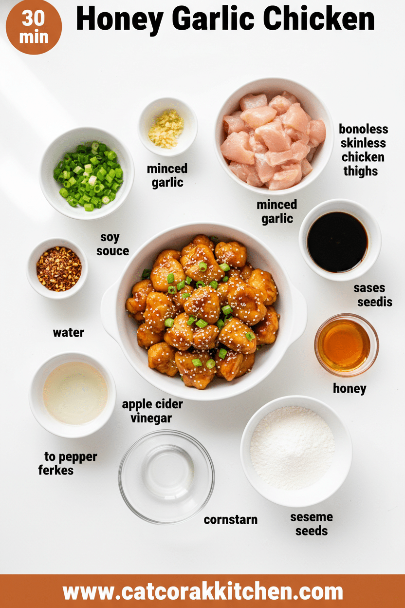 Honey garlic chicken ingredients