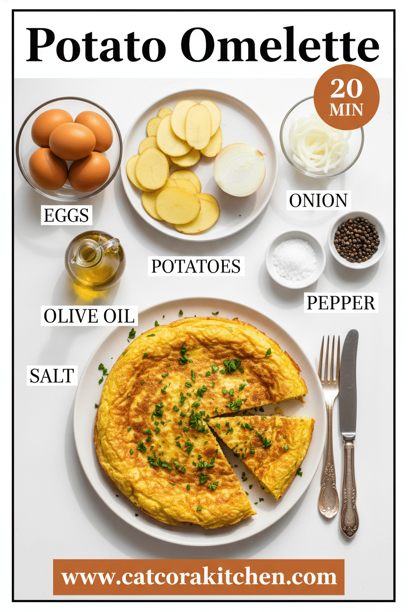 Spanish Potato Omelet ingredients