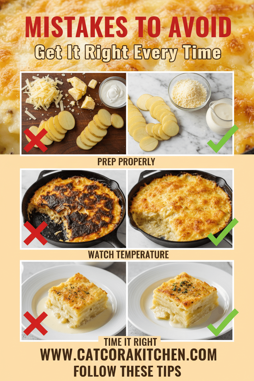 Potatoes au gratin common mistakes