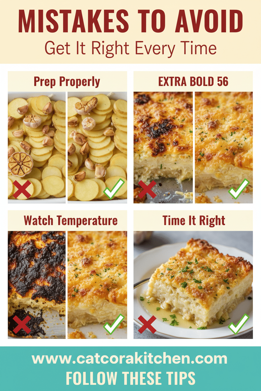 Common roasted garlic au gratin potatoes mistakes